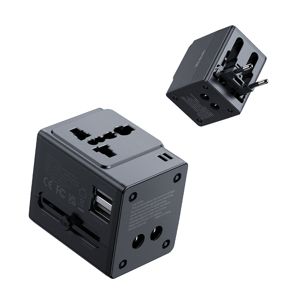 10.5W 2A+1AC Universal Travel Adapter (UK/US/EU/AU)