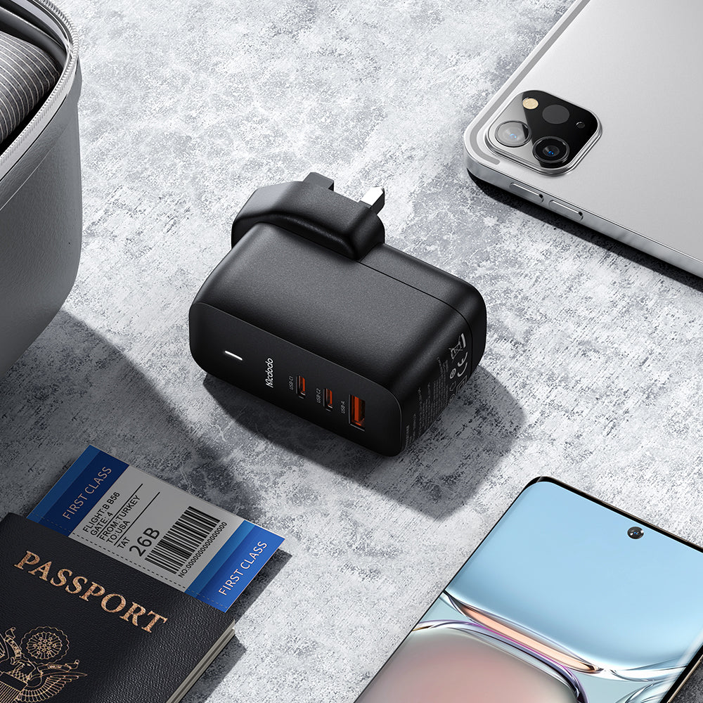 Mecha Series GaN 65W Dual Type-C + USB Mini Size Wall Charger (UK plug) Reddot winner 2021