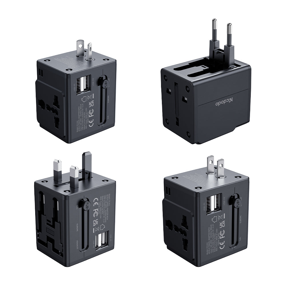 10.5W 2A+1AC Universal Travel Adapter (UK/US/EU/AU)