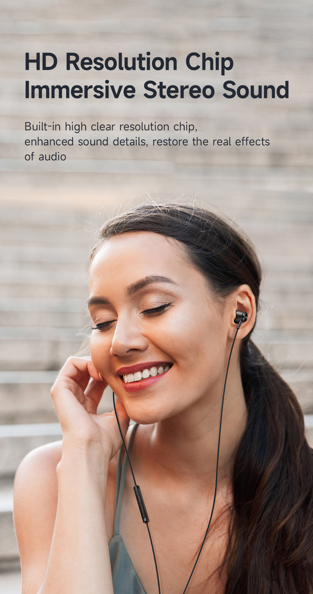 DC3.5 Wired Earphone (Flat-ear Version)