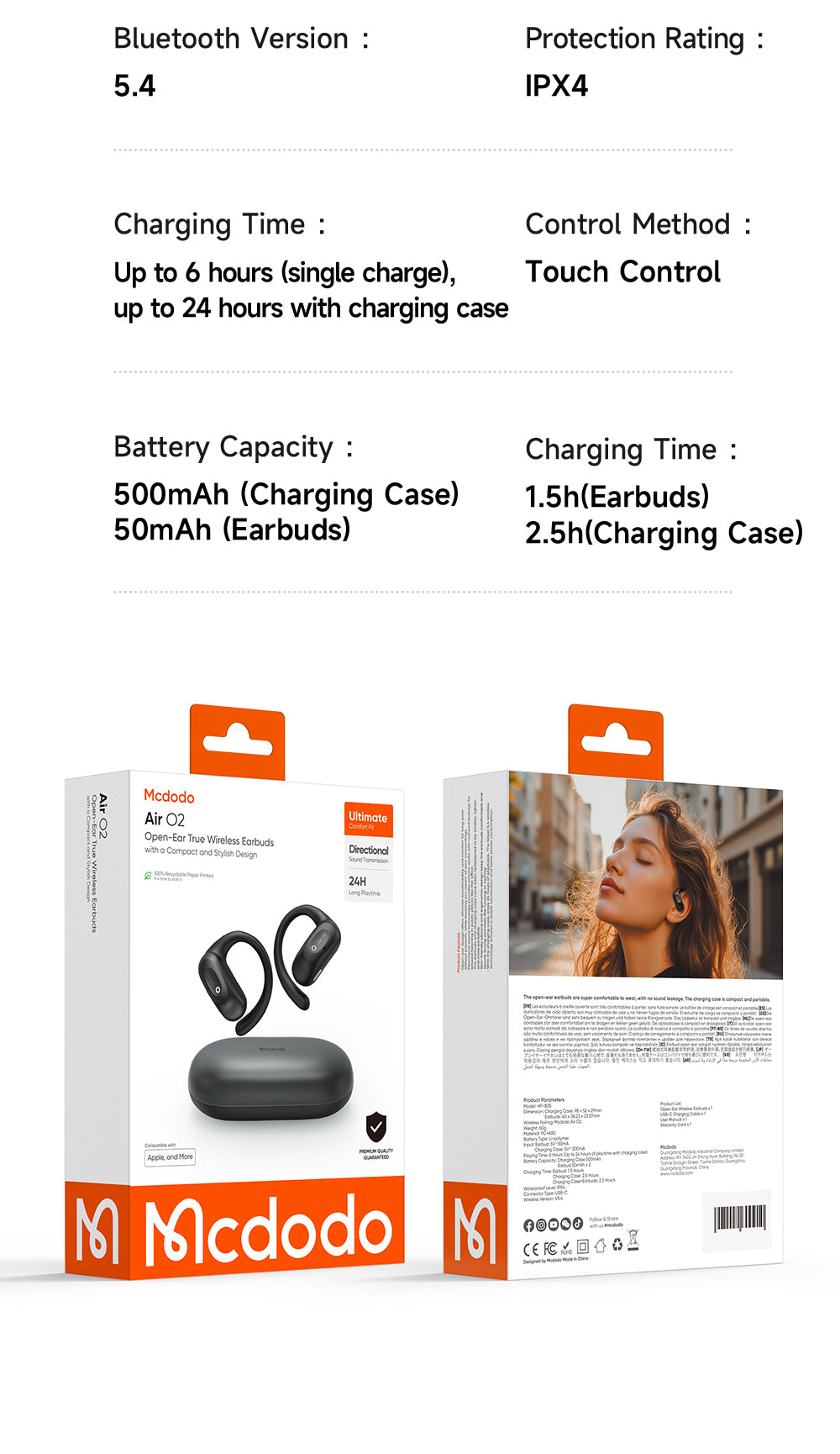 Air O2 Open-Ear True Wireless Earbuds