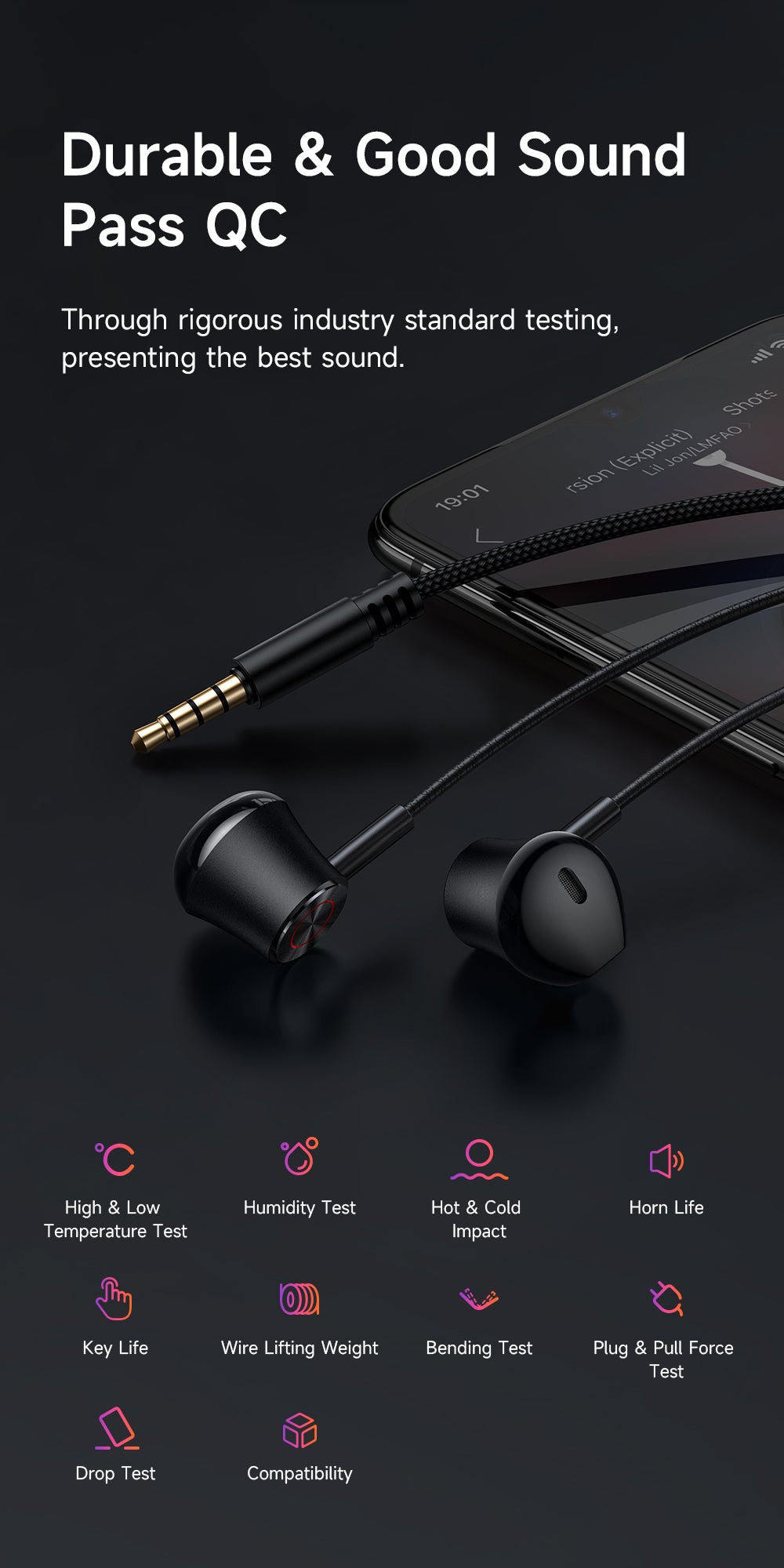 DC3.5 Wired Earphone (Flat-ear Version)