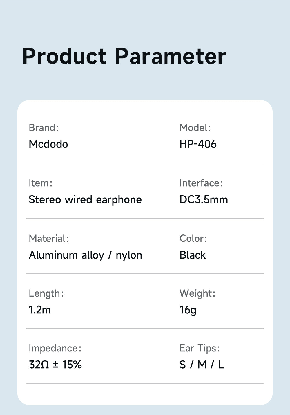 DC3.5 Wired Earphone (Flat-ear Version)