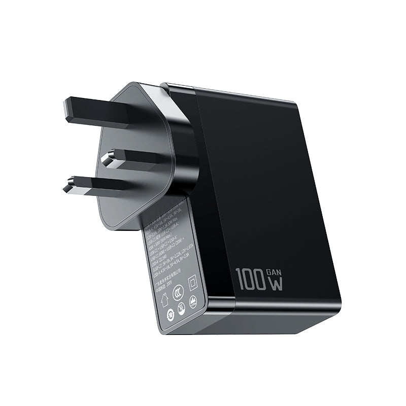 100W 2C+1A GAN Universal Travel Adapter (UK/US/EU)