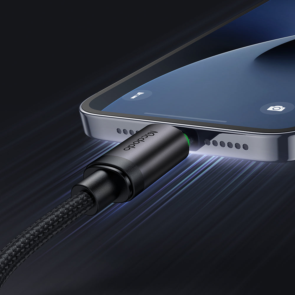 36W USB-C to Lightning Cable with Charging Light 1m