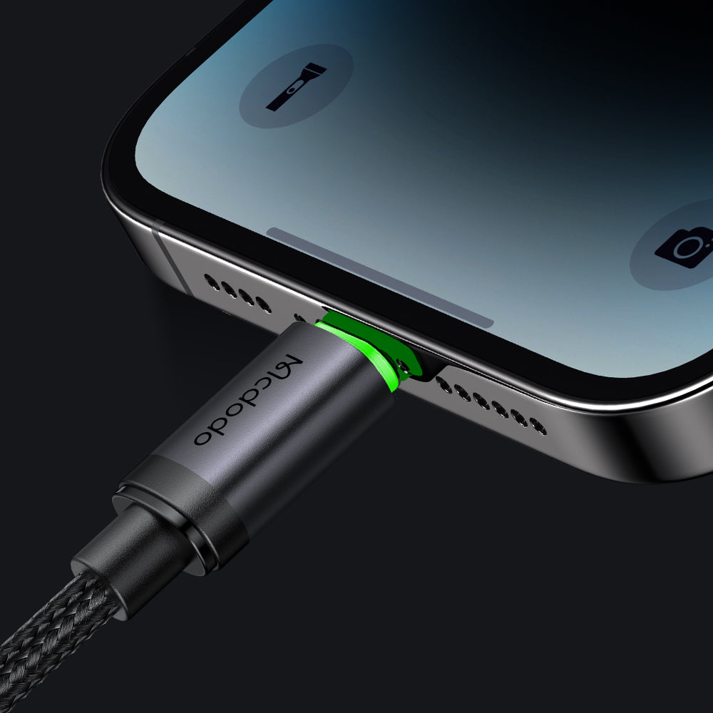 36W USB-C to Lightning Cable with Charging Light 1m