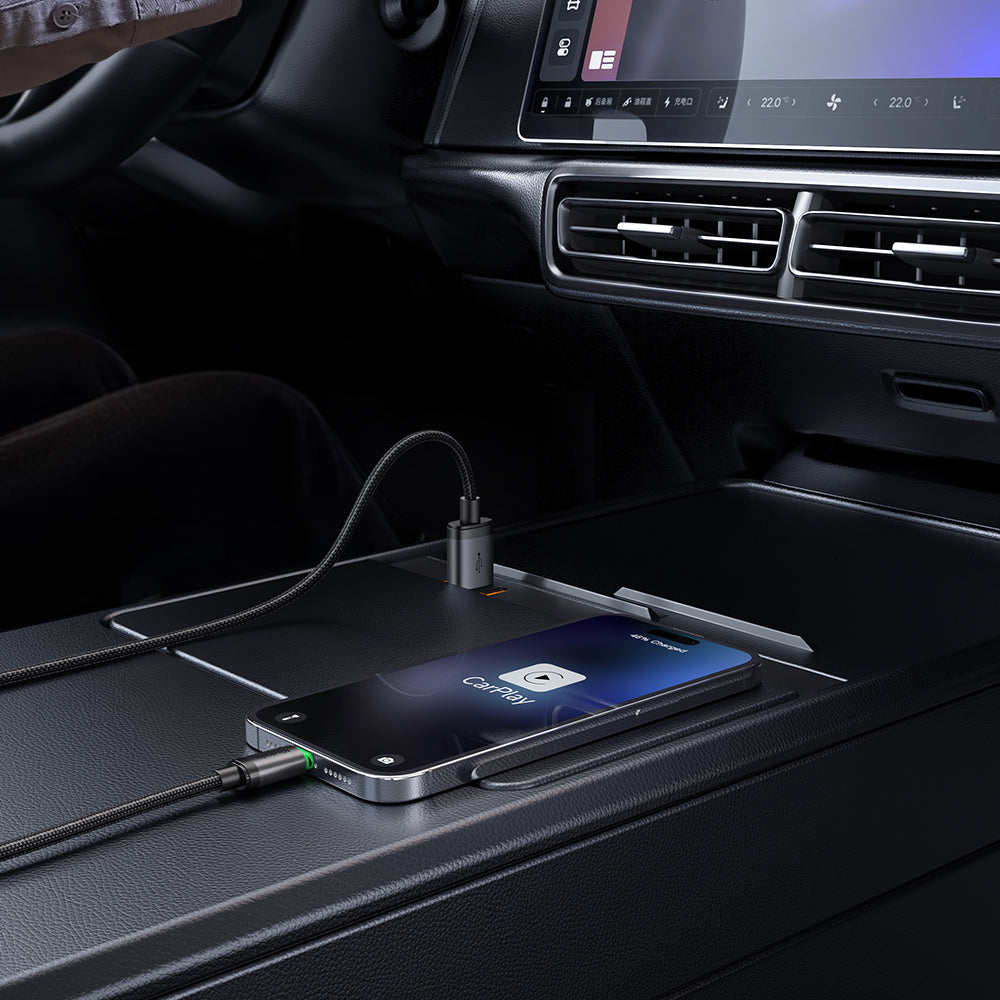 USB-A to Lightning Cable with Charging Light 1m