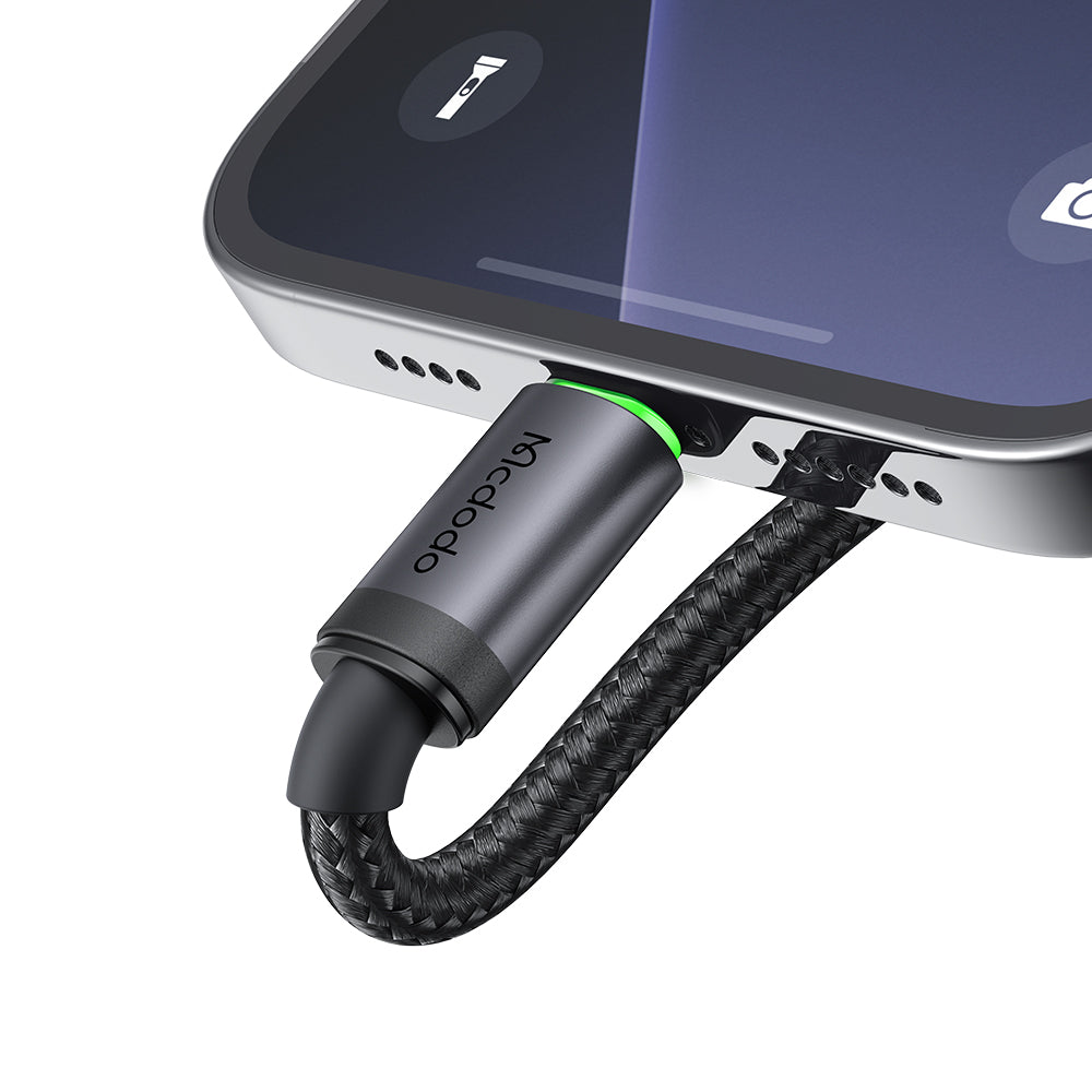 USB-A to Lightning Cable with Charging Light 1m
