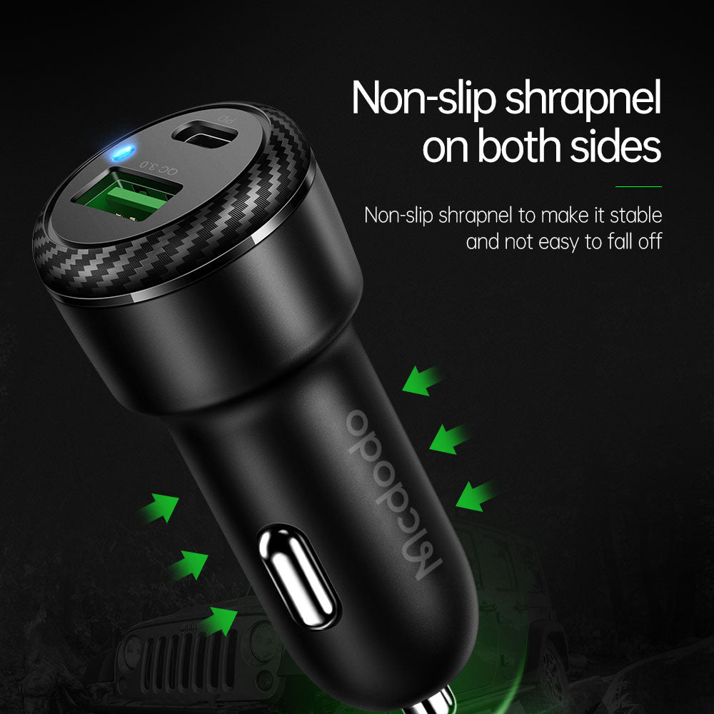 38W 1C+1A PD Fast Car Charger