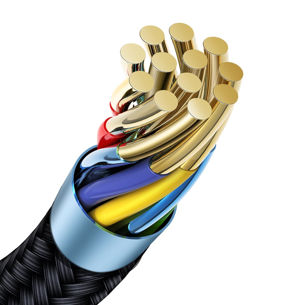 90 Degree Coil Lightning Data Cable 1.8m
