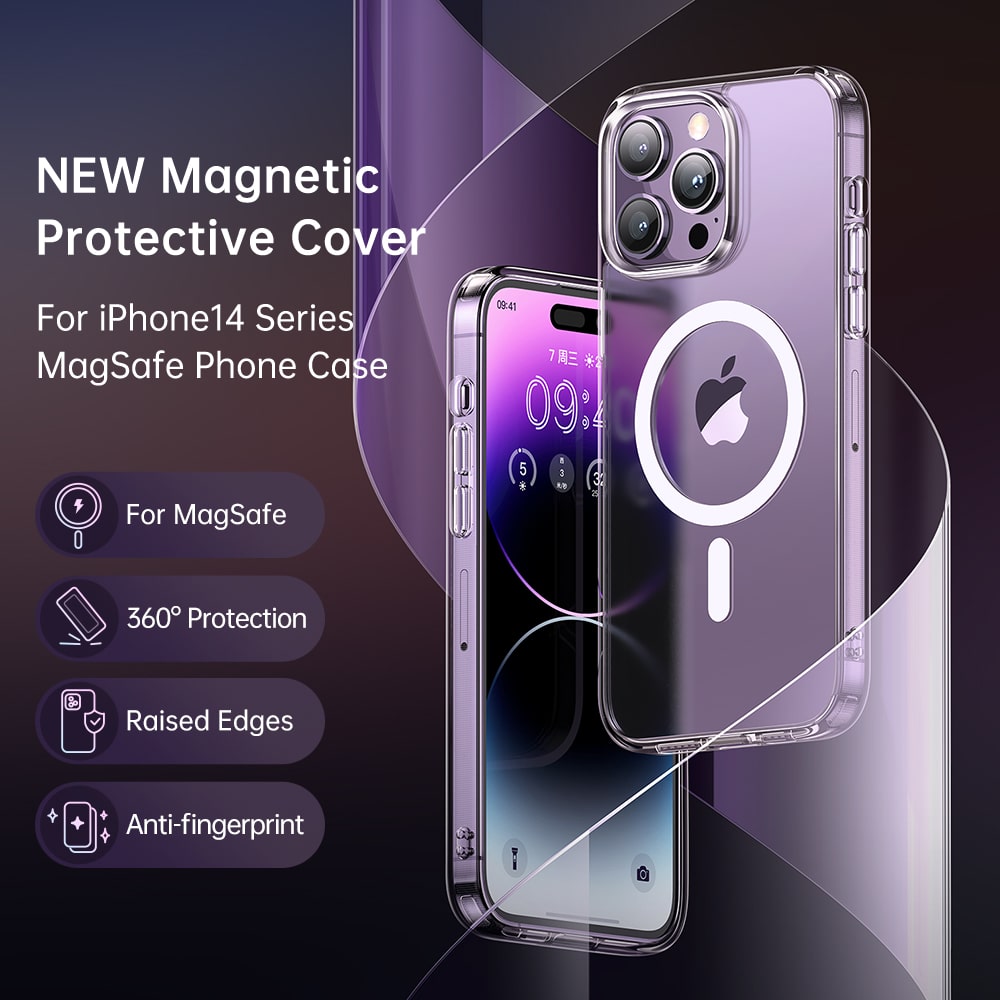 Magnetic Protective iPhone 14 Series Magsafe Phone Case Transparent