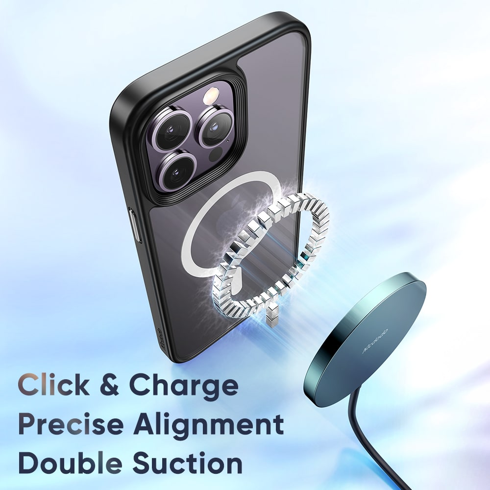 Magnetic Protective iPhone 14 Series Magsafe Phone Case Black