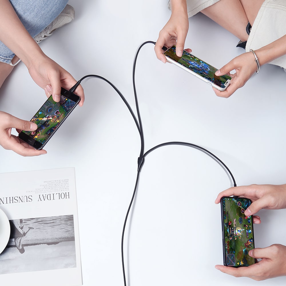 Mamba Series 3 in 1 Lightning+Micro USB+Type-c Cable 1.2m
