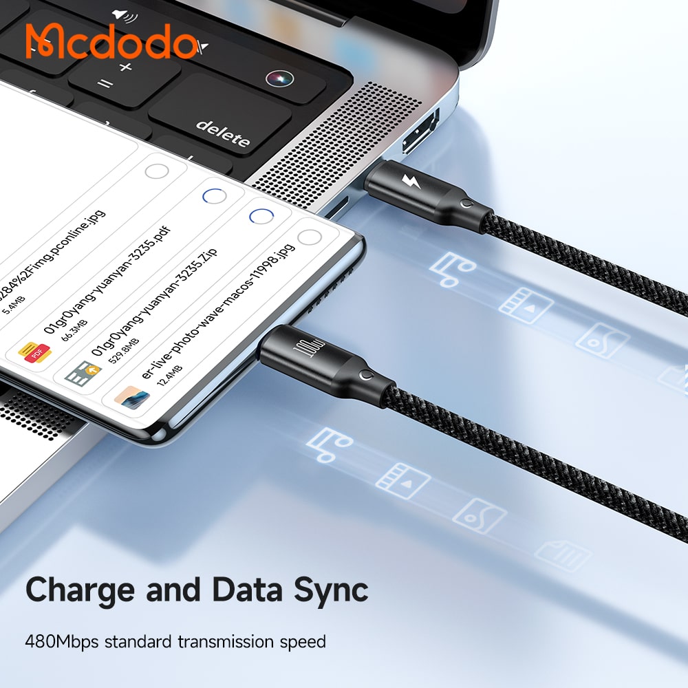 Mcdodo Type - C to L+C+Wireless Charger 100W Wireless Charging Cable For Apple Watch