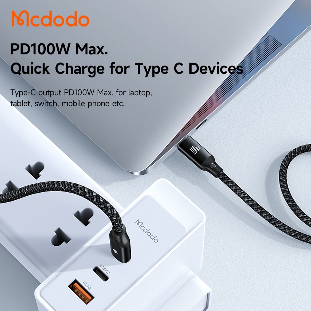 Mcdodo Type - C to L+C+Wireless Charger 100W Wireless Charging Cable For Apple Watch