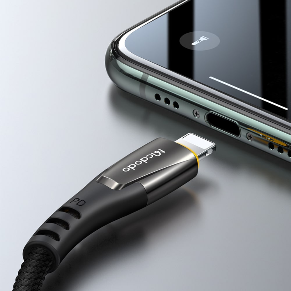 Porsche Series PD Type-c to Lightning Cable with LED 1.2m