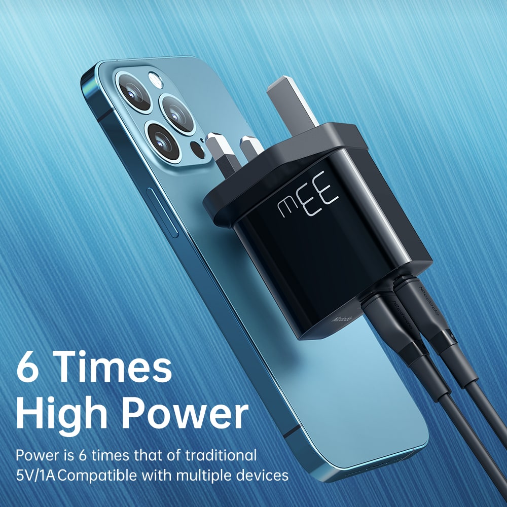 33W PD+QC Dual Port Charger (UK plug)