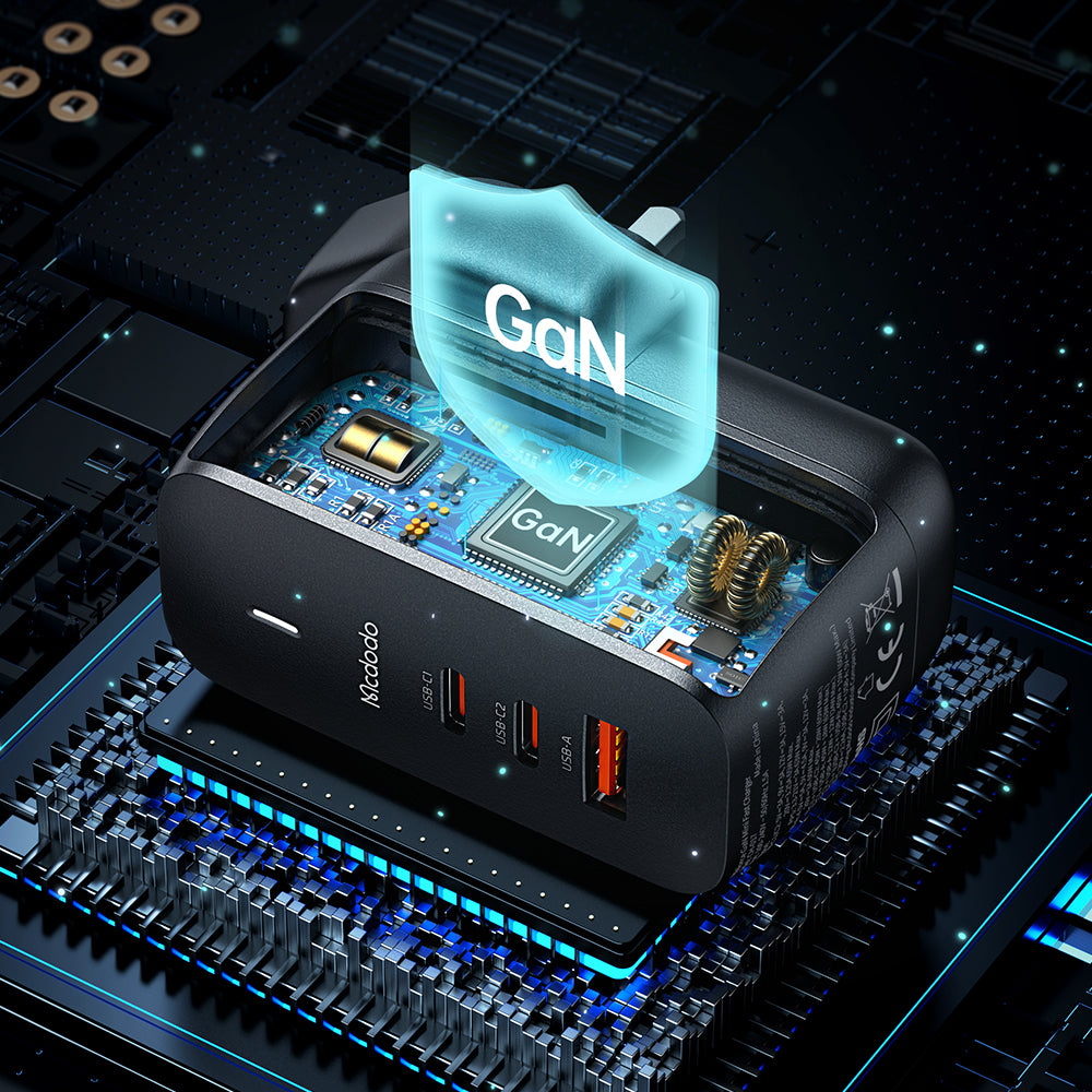 Mecha Series GaN 65W Dual Type-C + USB Mini Size Wall Charger (UK plug) Reddot winner 2021