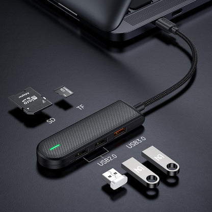 5 in 1 HUB  (USB2.0*2,USB3.0*1,SD/TF Card Slot*1)