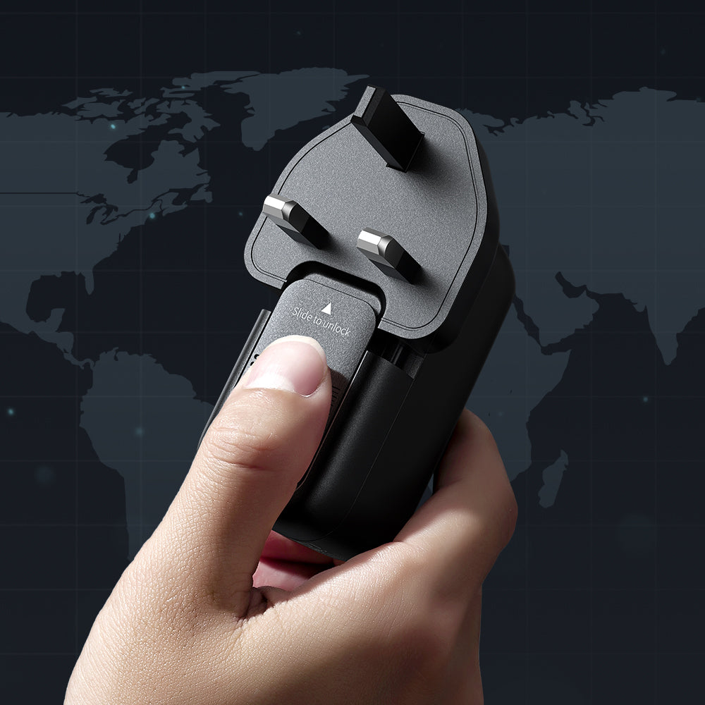 Mecha Series GaN 65W Dual Type-C + USB Mini Size Wall Charger (UK plug) Reddot winner 2021