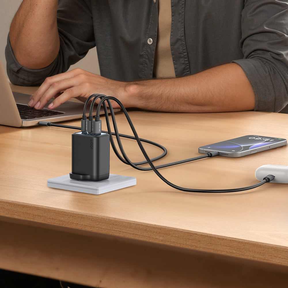 Gana Mini 100W Ultimate Mini Gan Charger with 2 USB-C and 1 USB-A Ports