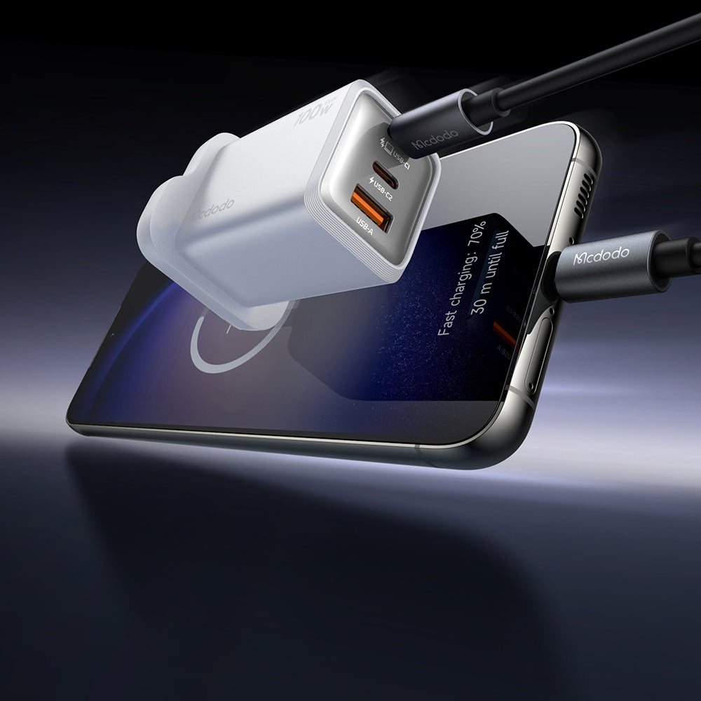 Gana Mini 100W Ultimate Mini Gan Charger with 2 USB-C and 1 USB-A Ports