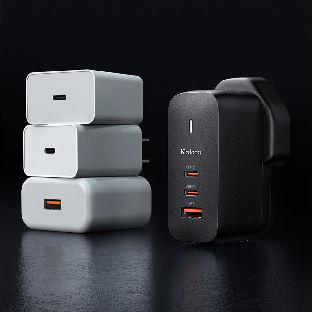 Mecha Series GaN 65W Dual Type-C + USB Mini Size Wall Charger (UK plug) Reddot winner 2021