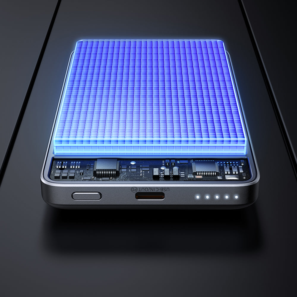 20W Magnetic Wireless Metal Ultra-Thin  10000 mAh 1C Power Bank