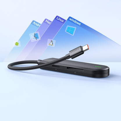 5 in 1 HUB  (USB2.0*2,USB3.0*1,SD/TF Card Slot*1)