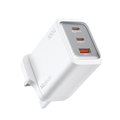 Gana Mini 100W Ultimate Mini Gan Charger with 2 USB-C and 1 USB-A Ports