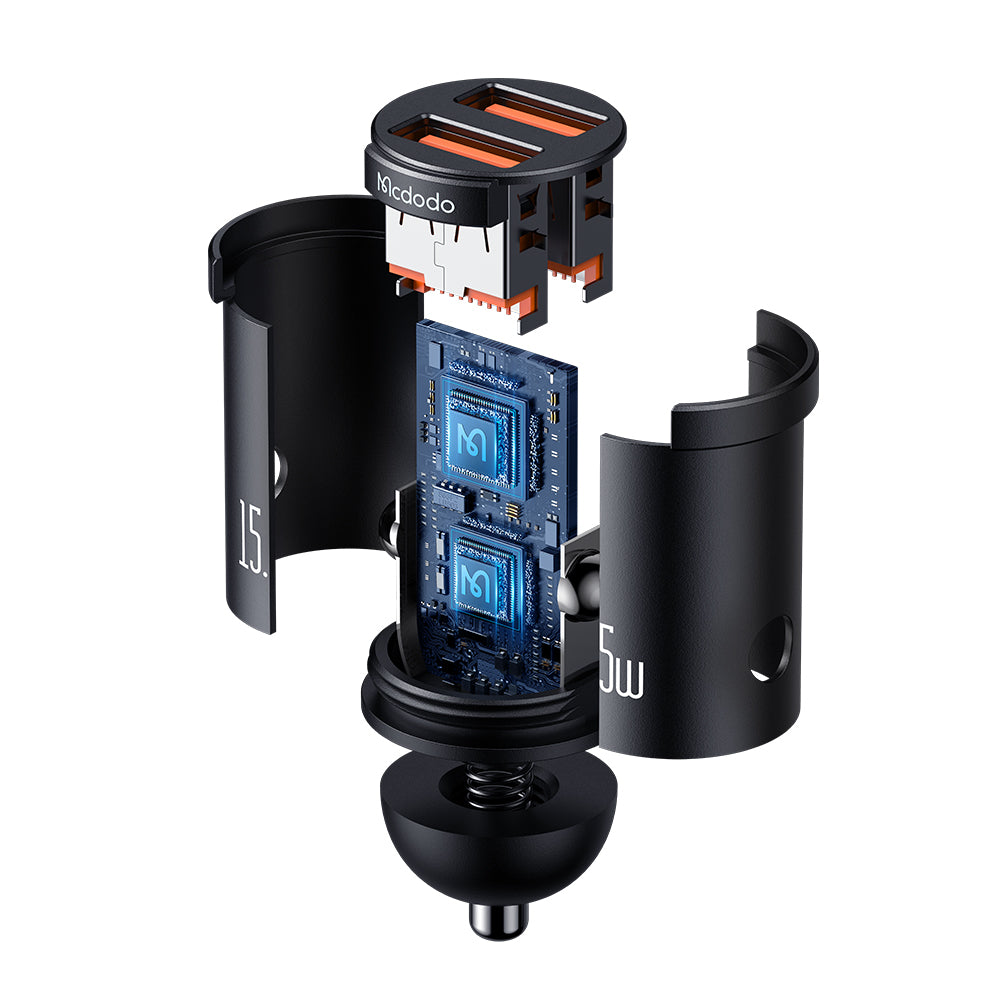 15.5W 2A Car Charger with LED