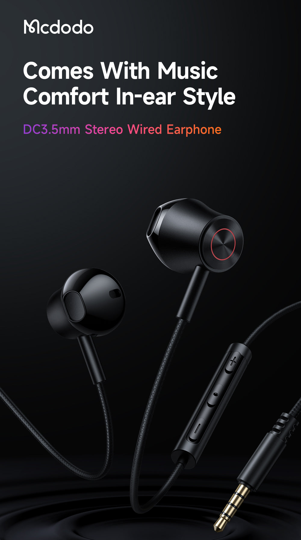DC3.5 Wired Earphone (Flat-ear Version)