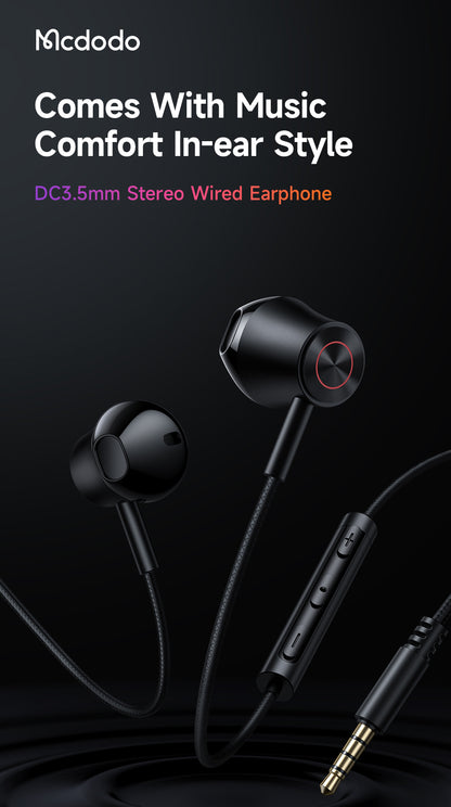 DC3.5 Wired Earphone (Flat-ear Version)