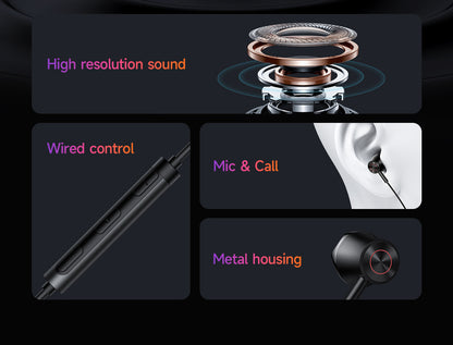 DC3.5 Wired Earphone (Flat-ear Version)