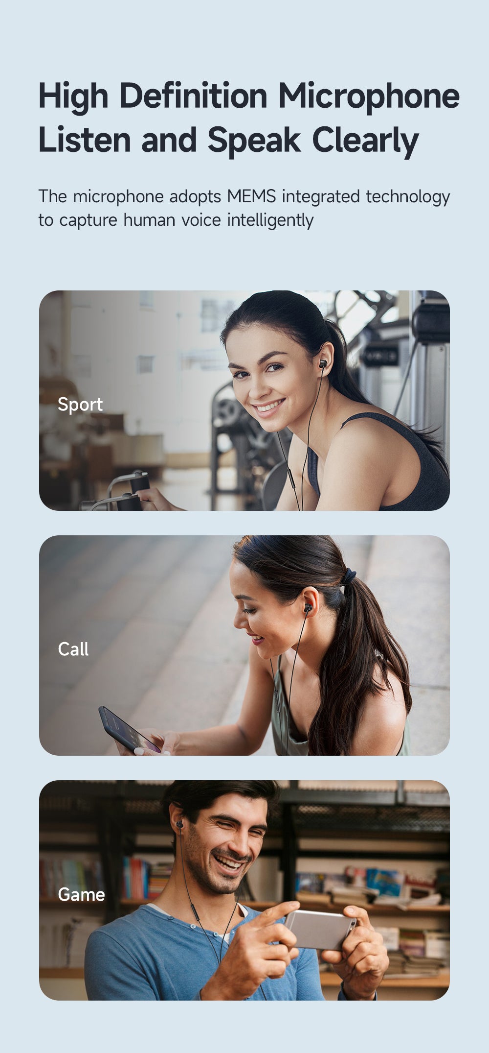 DC3.5 Wired Earphone (Flat-ear Version)