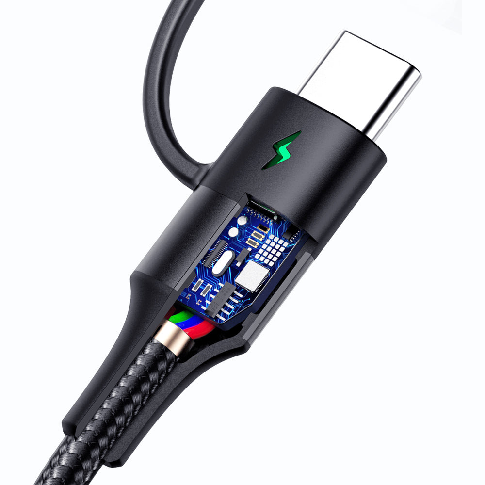 2 in 1 PD Fast Charge Data Cable Connector Type: Type-C to Type-C & Lightning