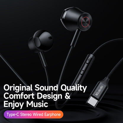Type-C Wired Earphone (Flat-ear Version)