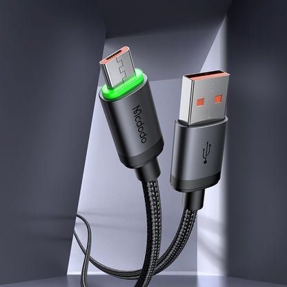 USB-A to Micro USB Cable  with Charging Light 1m