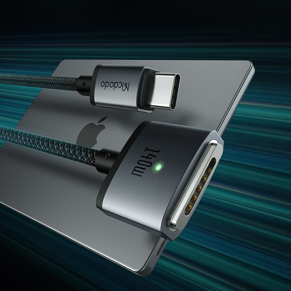 140W USB-C to Magsafe 3  Magnetic Cable with LED 2m