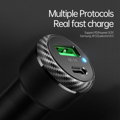 38W 1C+1A PD Fast Car Charger