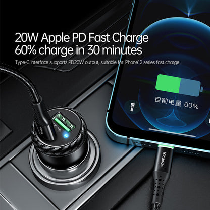 38W 1C+1A PD Fast Car Charger