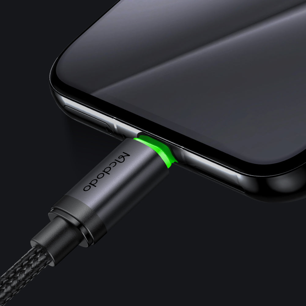 USB-A to USB-C Cable with  Charging Light 1m