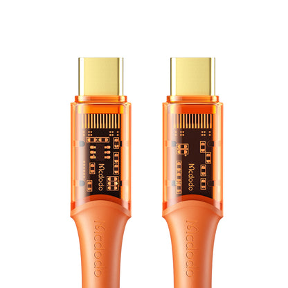 Amber Series Type-C to Type-C PD 100W Transparent Data Cable 1.2m