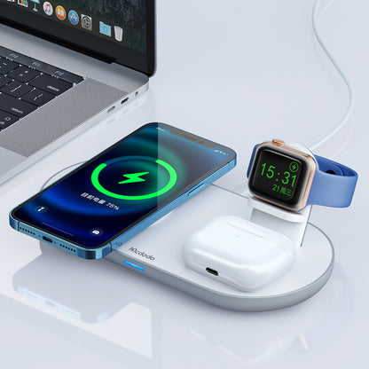 3 in 1 Wireless Charger 15W   (mobile/TWS/Apple watch)