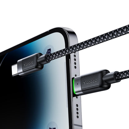 USB-C to Lightning 36W Magnetic  Self-Winding Data Cable 1.2m