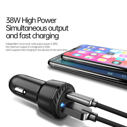 38W 1C+1A PD Fast Car Charger