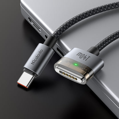 Cab Luma 140W USB-C to Magsafe 3 Cable with Indicator Lights