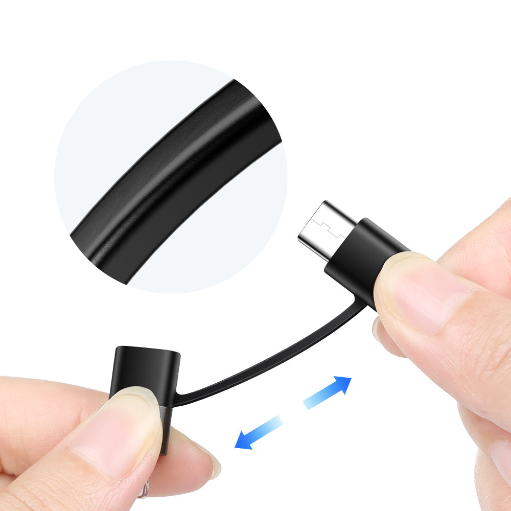 2 in 1 PD Fast Charge Data Cable Connector Type: Type-C to Type-C & Lightning