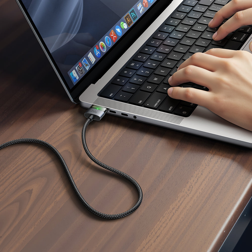 Cab Luma 140W USB-C to Magsafe 3 Cable with Indicator Lights