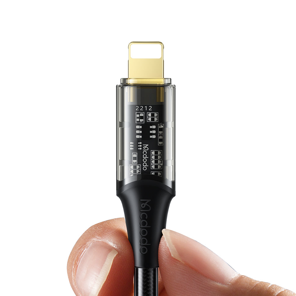 36W Type-C to Lightning Transparent  Data Cable 1.2m